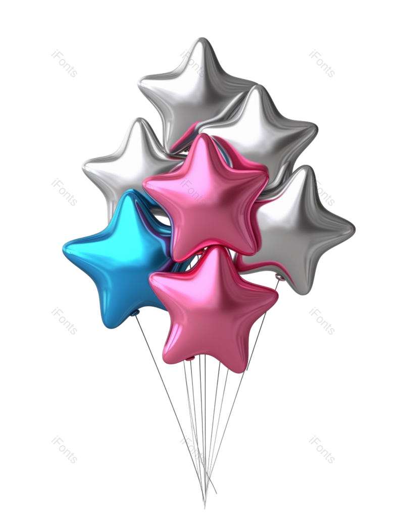 装饰图片,红色气球元素,白色PNG,气球免抠素材